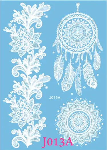 1 шт. водостойкая Татуировка хна с белыми чернилами | Красота и здоровье