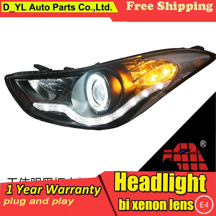 

Car Styling Head Lamp for Elantra Headlights 2012-2016 Elantra LED Headlight DRL Daytime Running Light Bi-Xenon HID Accessories