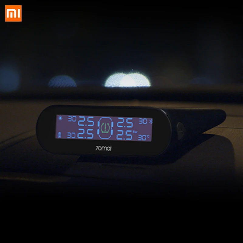 Xiaomi 70Mai TPMS датчик давления в шинах монитор Systerm Солнечная энергия солнечная энергия жк-дисплей Автомобильная охранная сигнализация давление в шинах