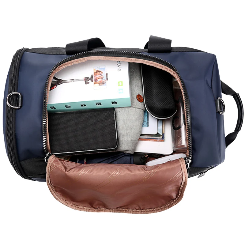 Многофункциональный дорожный рюкзак BOPAI черный или синий вместительный для