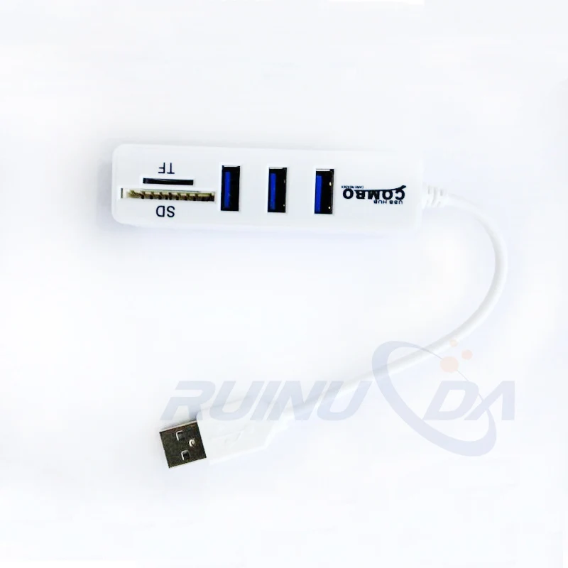 Ruinuoda USB 2.0 HUB Portable 3 ports Splitter adapter combo hub multi SD / TF card reader | Компьютеры и офис