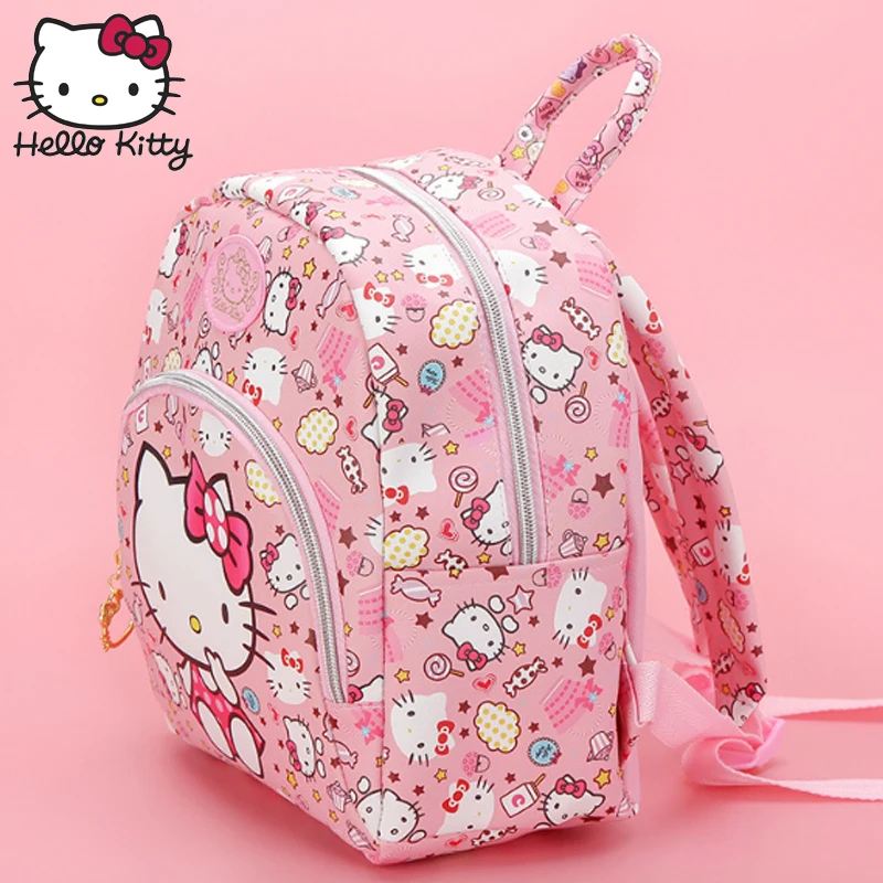 Сумка Hello Kitty модный детский розовый рюкзак с героями мультфильмов школьная сумка