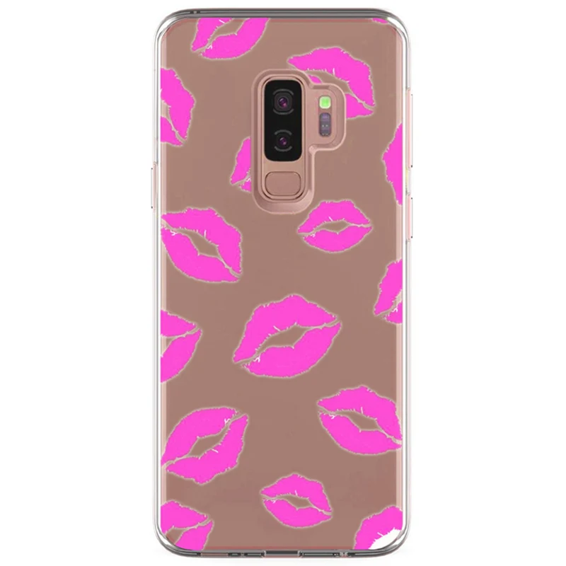 Цветной мягкий чехол для Samsung Galaxy S3 S9 S9Plus S8 Plus S7 edge Note 8 из ТПУ с красными губами R326 |