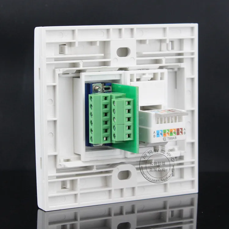 Настенная панель с 2 портами VGA и RJ45 Cat5e лицевая розетка 86*86 мм домашний адаптер|rj45
