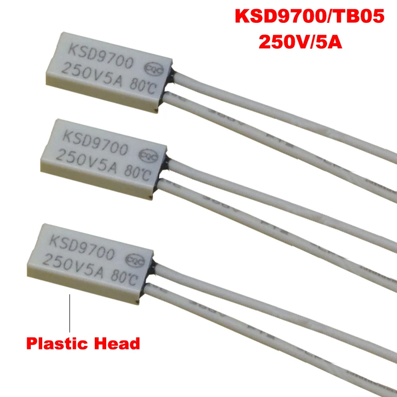 90 95 100 105 градусов Цельсия KSD9700/TB05 250V 5A нормально закрытый NC небольшой тепловой протектор термостат переключатель контроля температуры