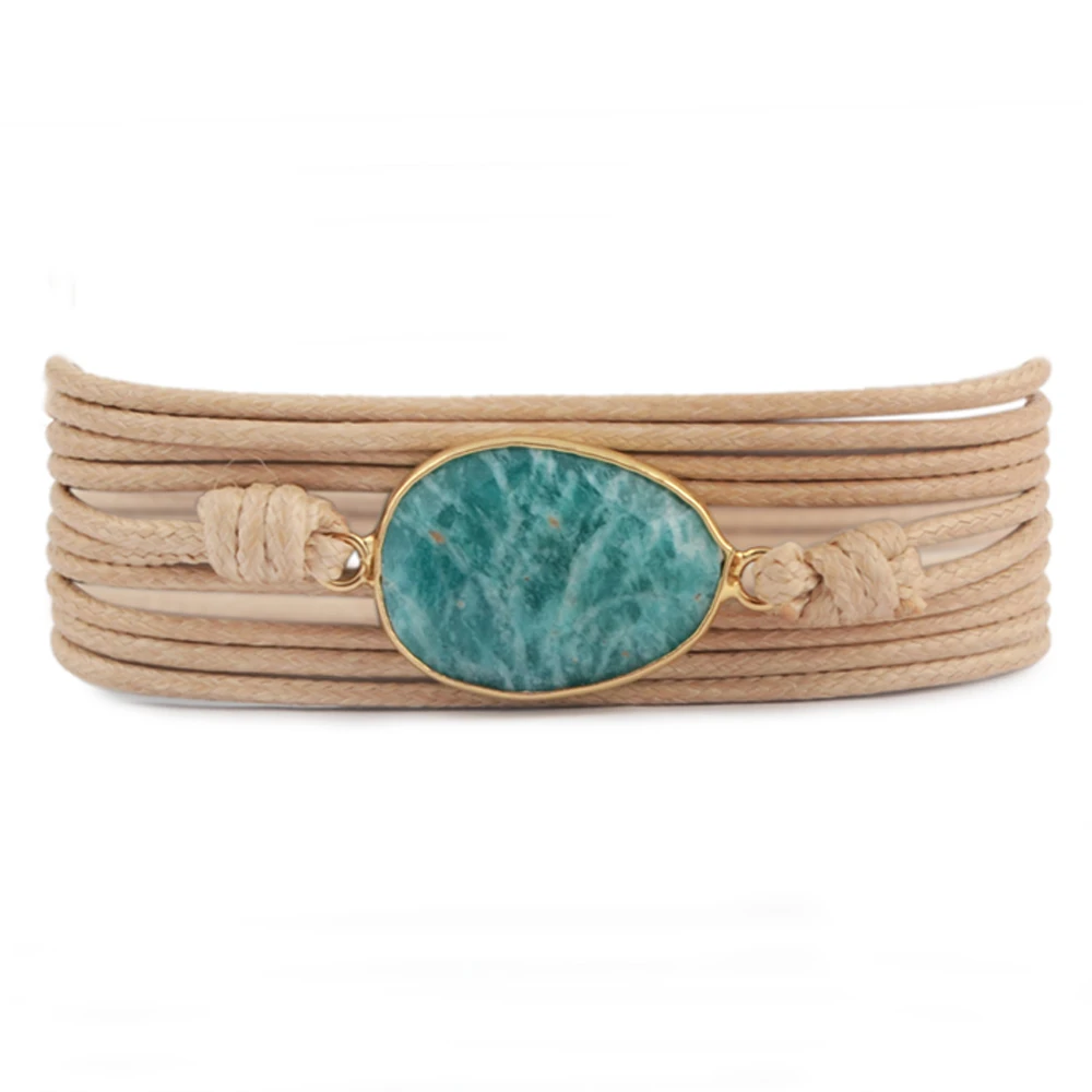 Прямая поставка богемные натуральные браслеты с лабрадоритом камни шарм 5 раз