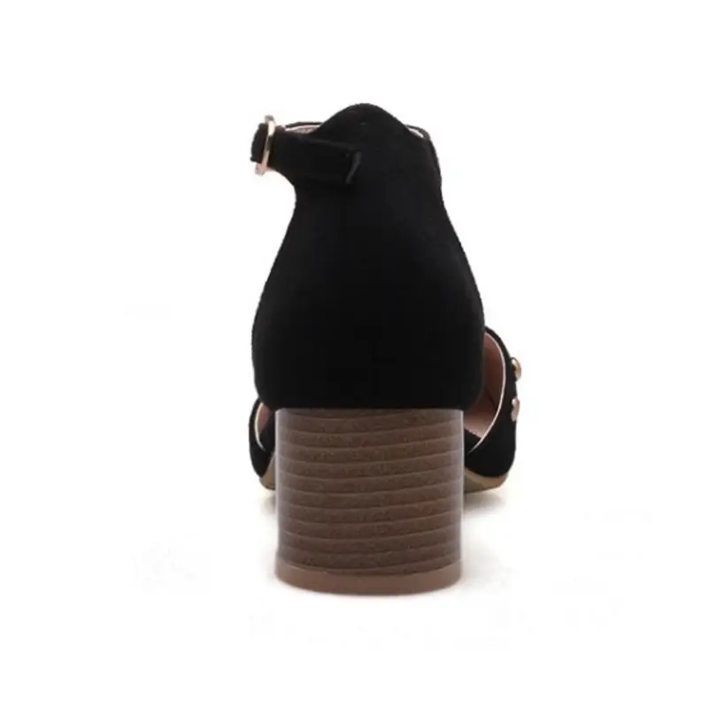 FITWEE/размеры 32-46 женские босоножки женская летняя обувь на толстом каблуке с