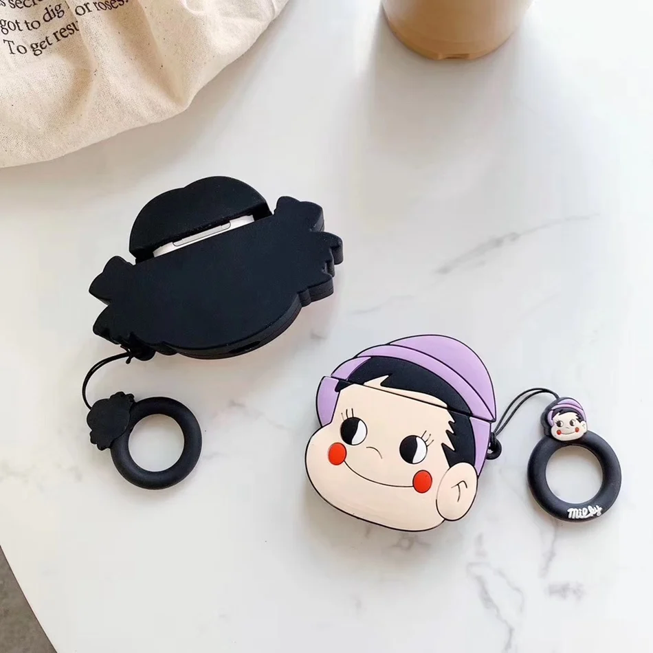 Милый 3D чехол для наушников для Airpods 2, чехол с изображением аниме, Детские Силиконовые Наушники с изображением утки, Защитная крышка для Apple Airpods 1, чехол для Earpods