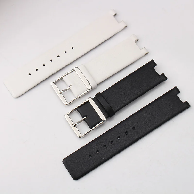 

Notch 20*9MM Leather Strap Black White Watch with FOR ck Gents Series K1S21120/K1S21102/KIS21100 Men's Quartz Watch Belt