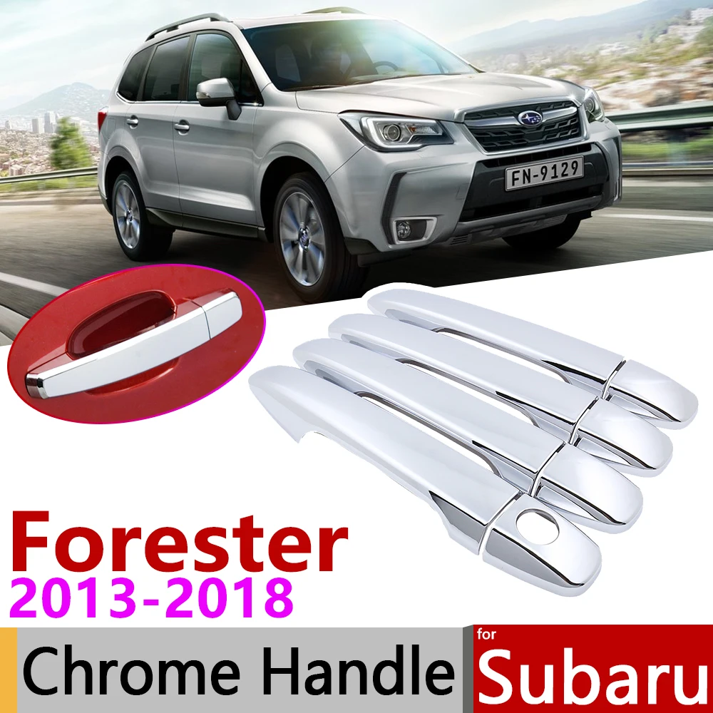 Накладка на дверную ручку для Subaru Forester SJ 2013 ~ 2018 хромированная аксессуары