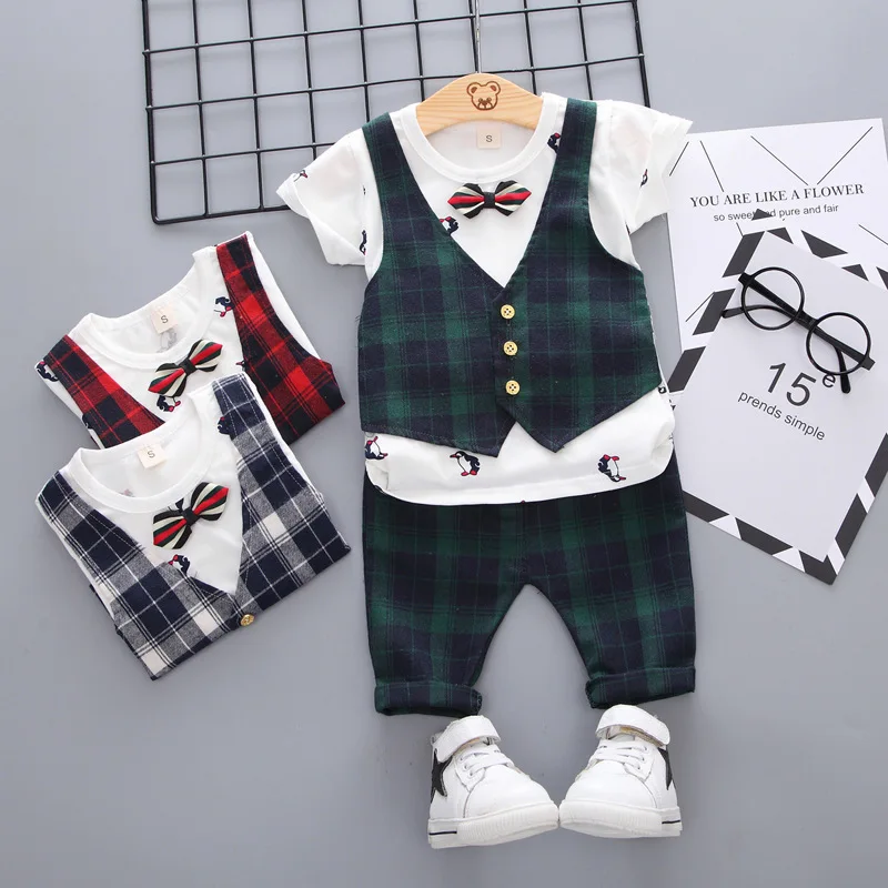 Комплекты одежды для маленьких мальчиков хлопковый свадебный жилет