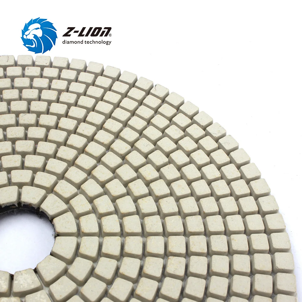 Z-LION 6 Inch 7pcs/Set Wet Diamond Polishing Pad For Granite Marble Stone White Bond Disc Wheels Tools | Инструменты