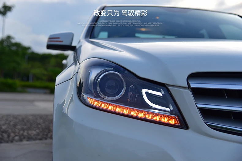 Автомобильный головной светильник для Benz W204 s 2011-2013 C180 C200 C260 светодиодный led drl H7