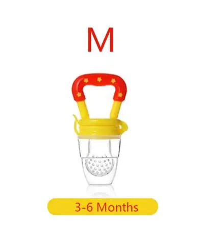 Yellow M Детская соска для кормления фруктов и овощей в стиле поросенка, тренировочный пакет с пластиковой пряжкой - Цвет: Yellow M