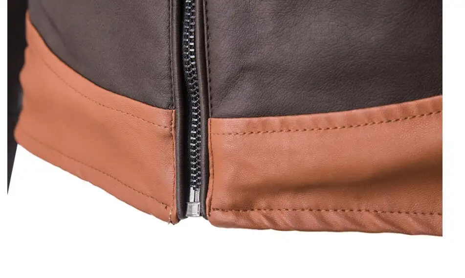 Мужская кожаная куртка облегающее мотоциклетное пальто куртки одежда