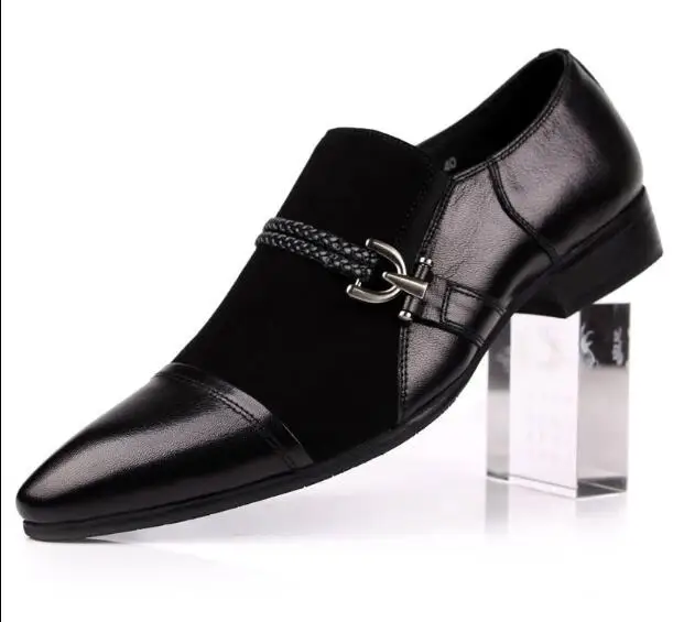 Туфли мужские из натуральной кожи классические на шнуровке заостренный носок