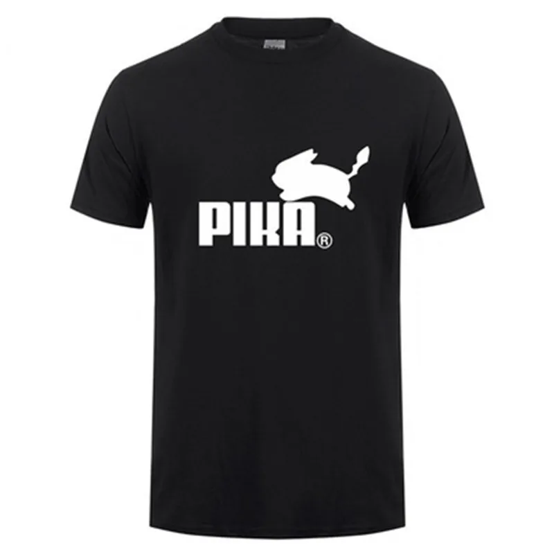 YELITE новинка модный принт рубашки с покемонами футболка аниме Pika мужские футболки