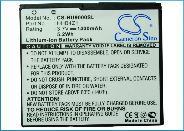 Высококачественный аккумулятор Cameron Sino 1400 мАч HHB4Z1 для Huawei Ascend X X6 U9000 | Мобильные