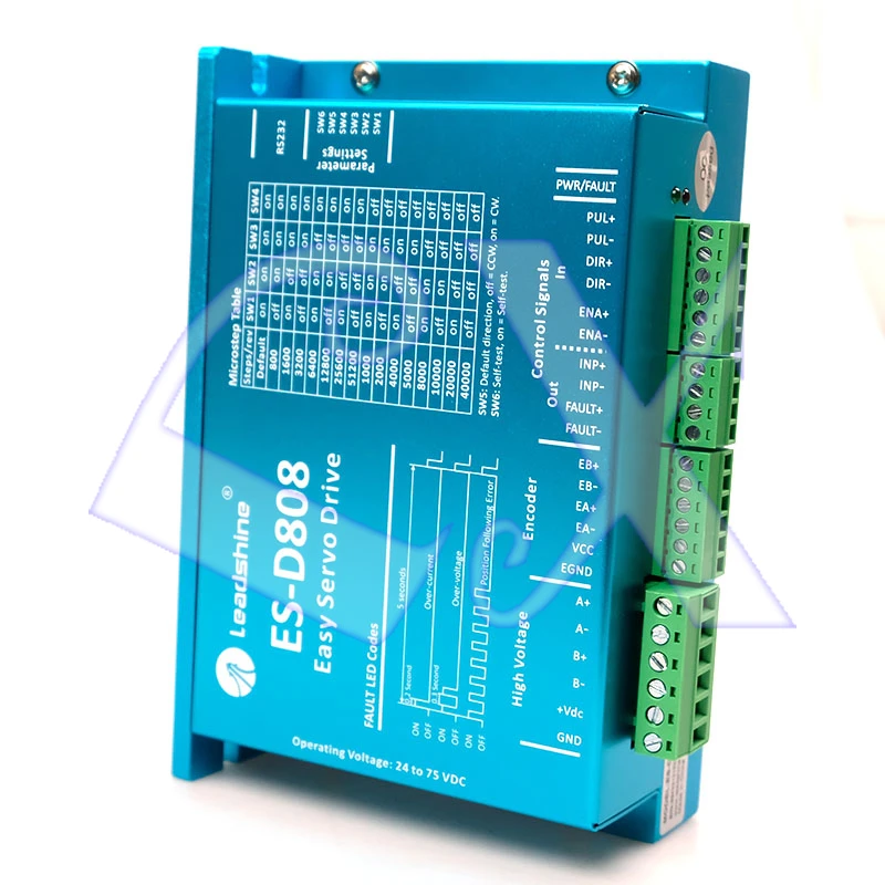 Leadshine легкий сервопривод ES-D808 HBS86 ЧПУ DSP замкнутый контур шаговый привод 8A 24~ 70VDC соответствие NEMA23 NEMA24 NEMA34 двигатель