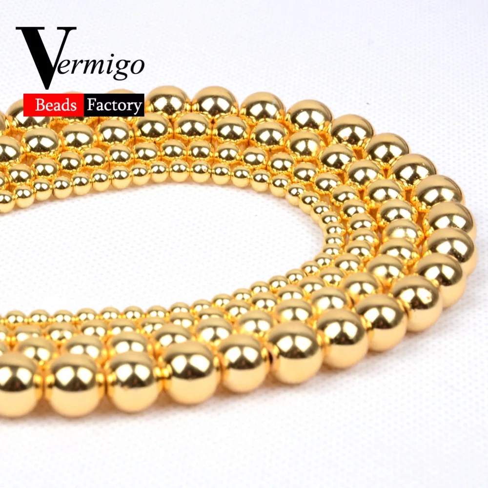 Бусины круглые из гематита и натурального камня диаметром 4/6/8/10 мм|Бусины| |