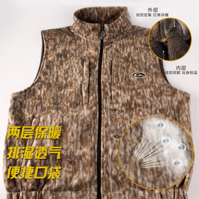 WTM зима новый ветер смесь флис плюс бархат теплые джунгли бионический камуфляж