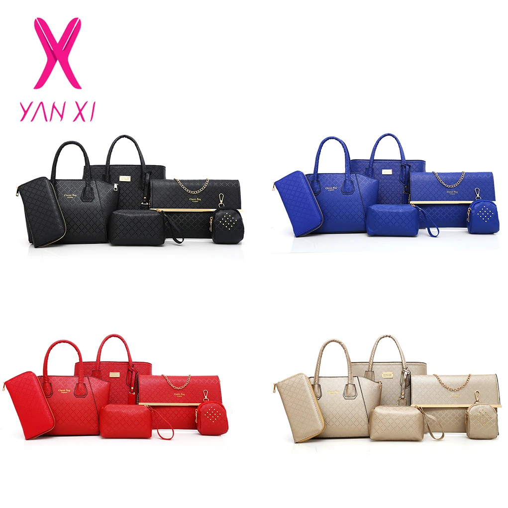 YANXI 6 шт./компл. женская новая сумка композитная модная на плечо с ромбовидной