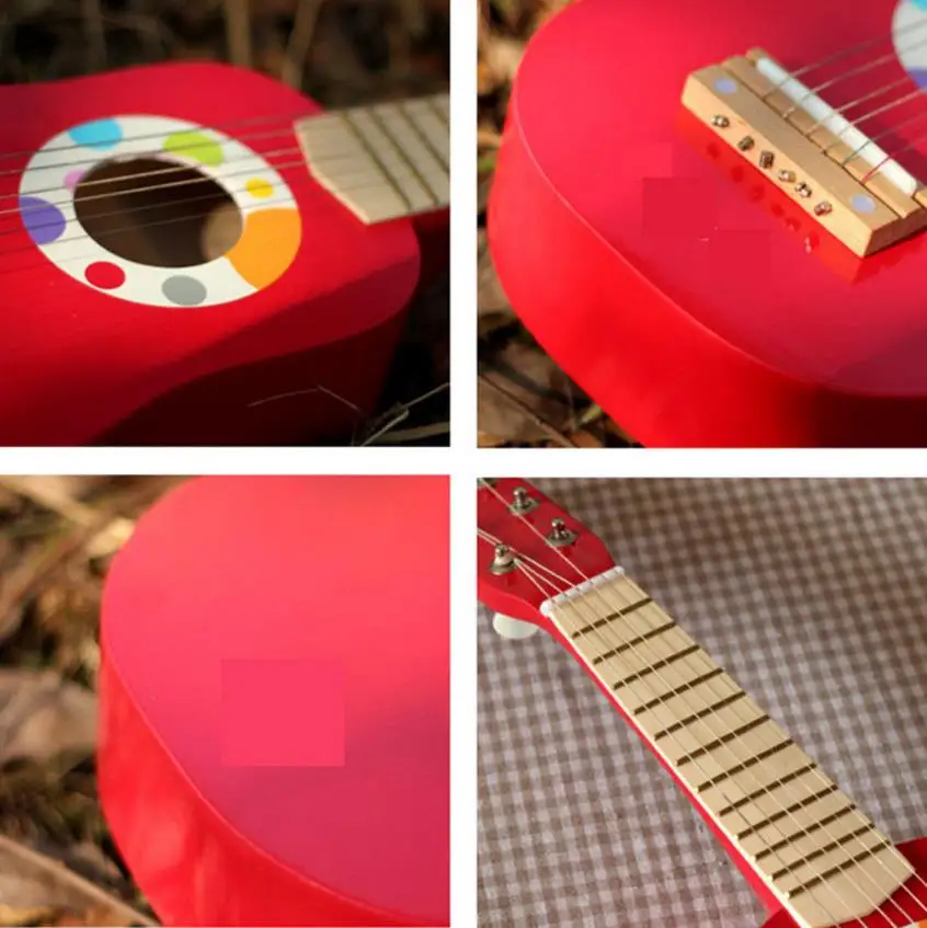 21&quot wooden instruments kids Toy pink Acoustic Guitar | Игрушки и хобби