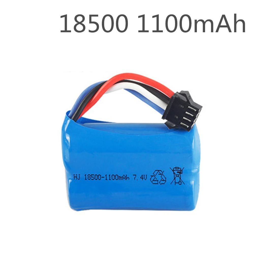 Обновленная батарея 7 4 В (3 * 2) 1100 мАч 18500 Lipo для UDI 001 UDI001 Huanqi 960 с дистанционным