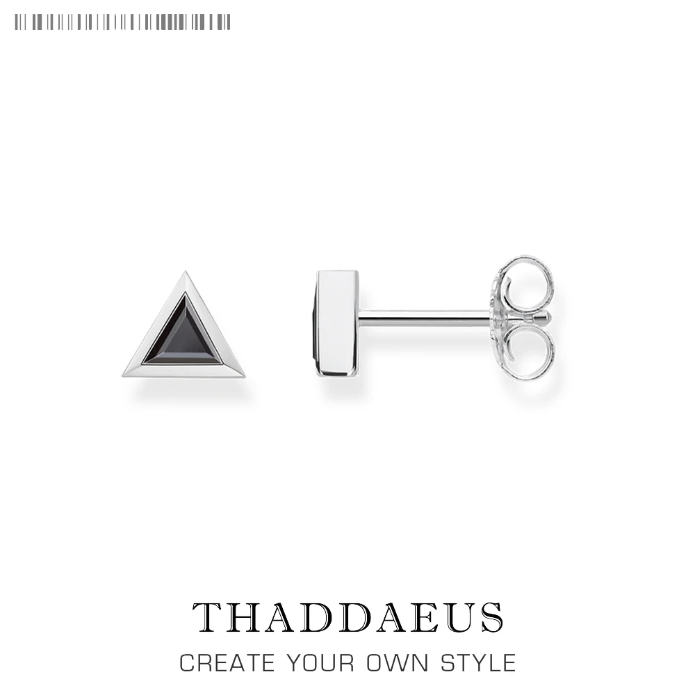 Маленькие треугольные серьги гвоздики Модные женские ювелирные изделия в