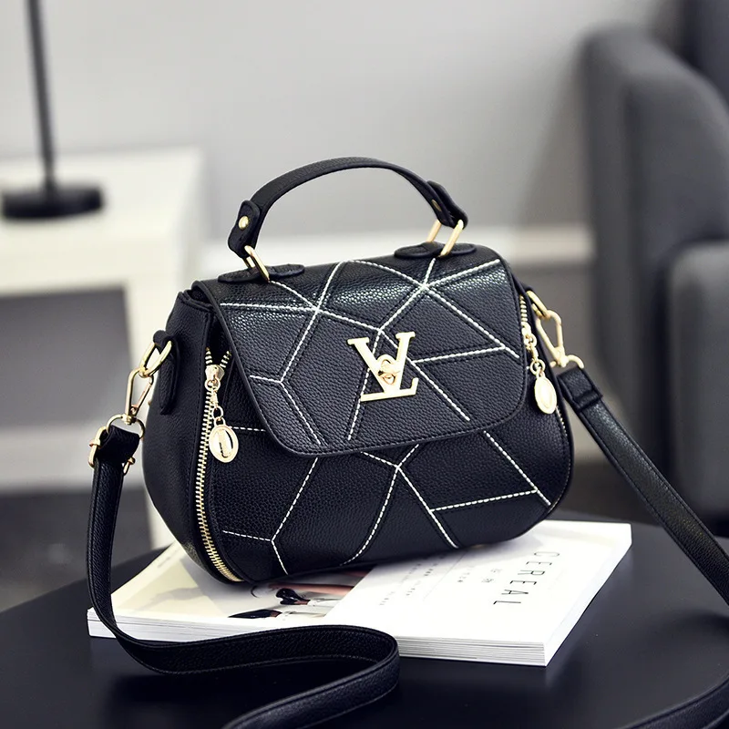 Мода 2017 г. женщина Геометрия небольшой V Стиль седло Роскошные Сумки Crossbody для Для