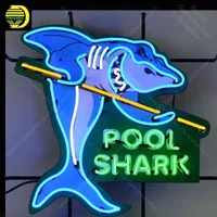 Neon Sign for Pool Shark Sign Decorate room wall Handcrafted Neon lights Sign glass Tube Iconic Advertise Custom paint board