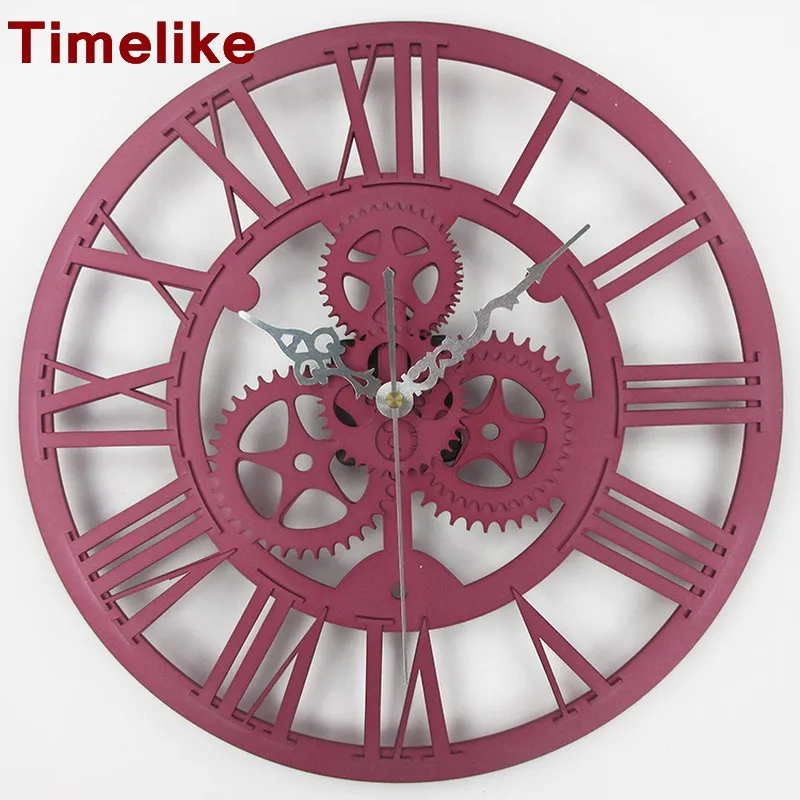 2021 большие ретро рустикальные декоративные роскошные 3D винтажные настенные часы