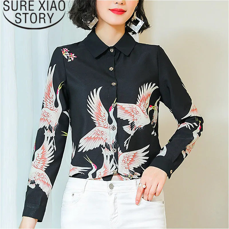 Blusas Mujer De Moda 2021 Женские топы и блузки размера плюс кнопка воротника в форме