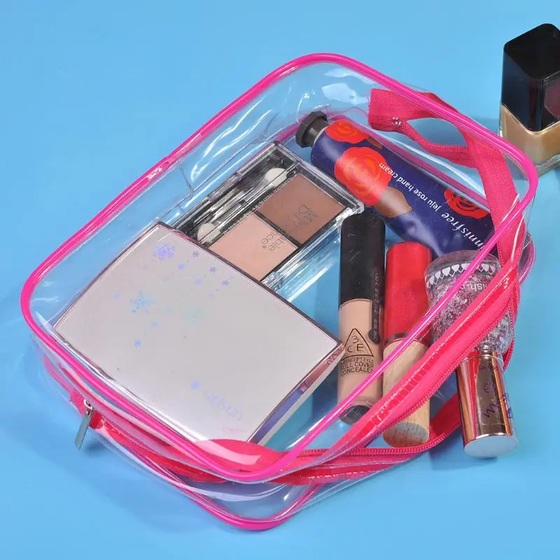 

Sell at a loss! 3Pcs Clear PVC Cosmetic Bag Organizer Toiletry Makeup Wash Bags 3 Colors NoEnName_Null
