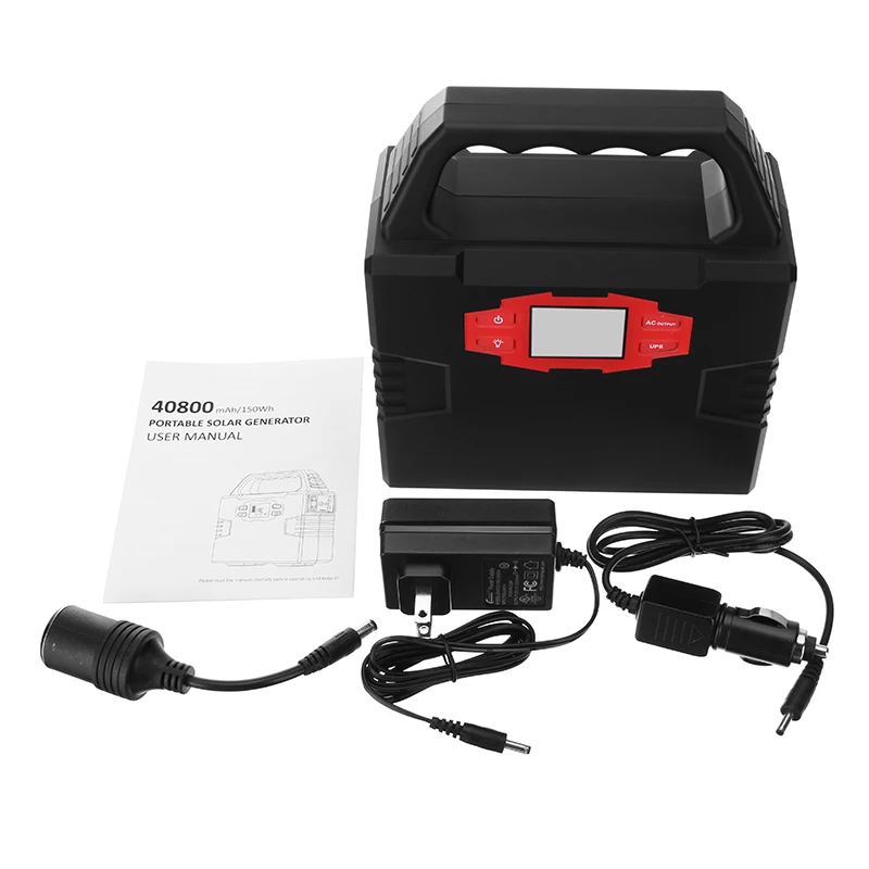 40800mAh 110V 150W UPS литий аварийный источник питания модифицированный синусоидальный светодиодный дисплей
