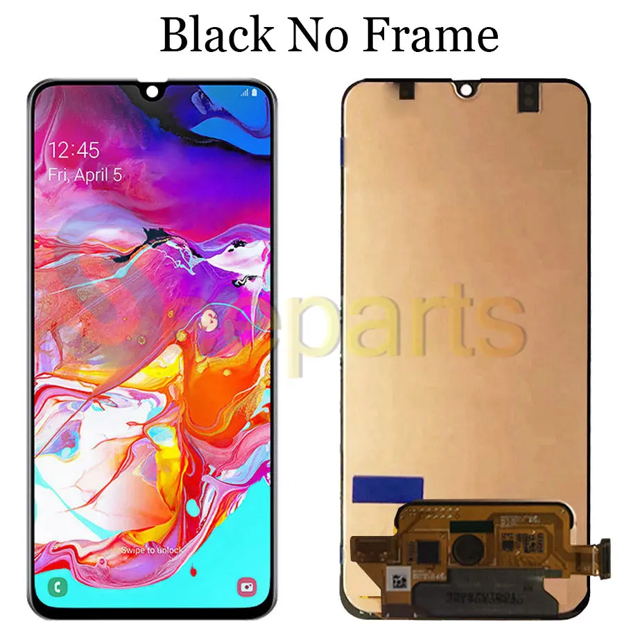 Black No Frame Для samsung Galaxy A70 lcd A705 A705F SM-A705F дисплей кодирующий преобразователь сенсорного экрана в сборе A70 для samsung A70 lcd - Цвет: Black No Frame