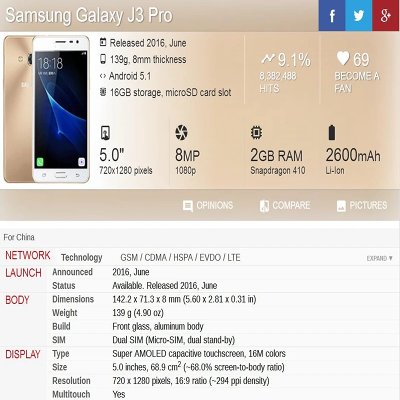 Для Samsung Galaxy J3 Pro 2017 J330 J330F SM J330G ЖК дисплей сенсорный дигитайзер экран 100%