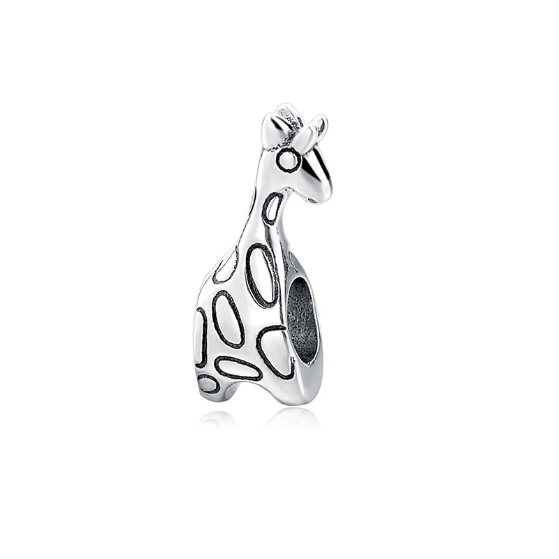 925 Серебряные Оригинальные часы Ангел Жираф бисер Подходит pandora очаровательный стиль браслет DIY оригинальные серебряные ювелирные изделия изготовление подарков - Цвет: SG03807
