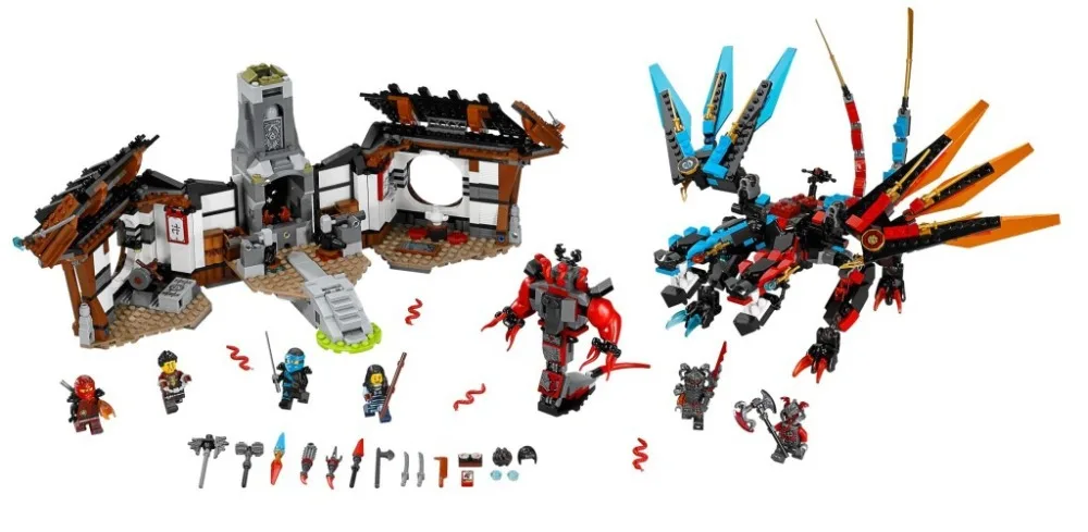 2017 NUEVOS Juguetes Dragon de Forjar Ninja 10584 Modelo совместимый с Ladrillos Bloques Construccion | Игрушки и хобби