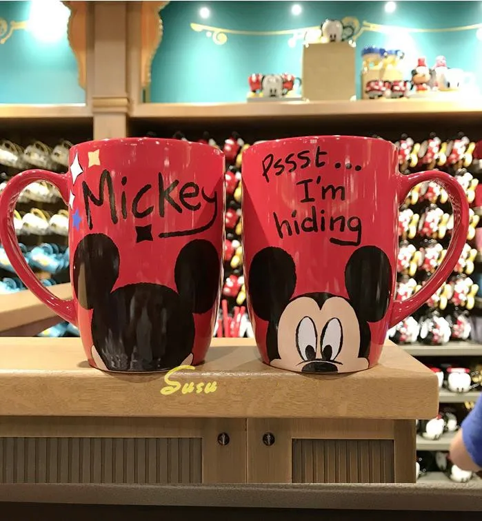 Милый Микки Пара кружка для кофе чашка керамическая мультфильм пух Минни молоко