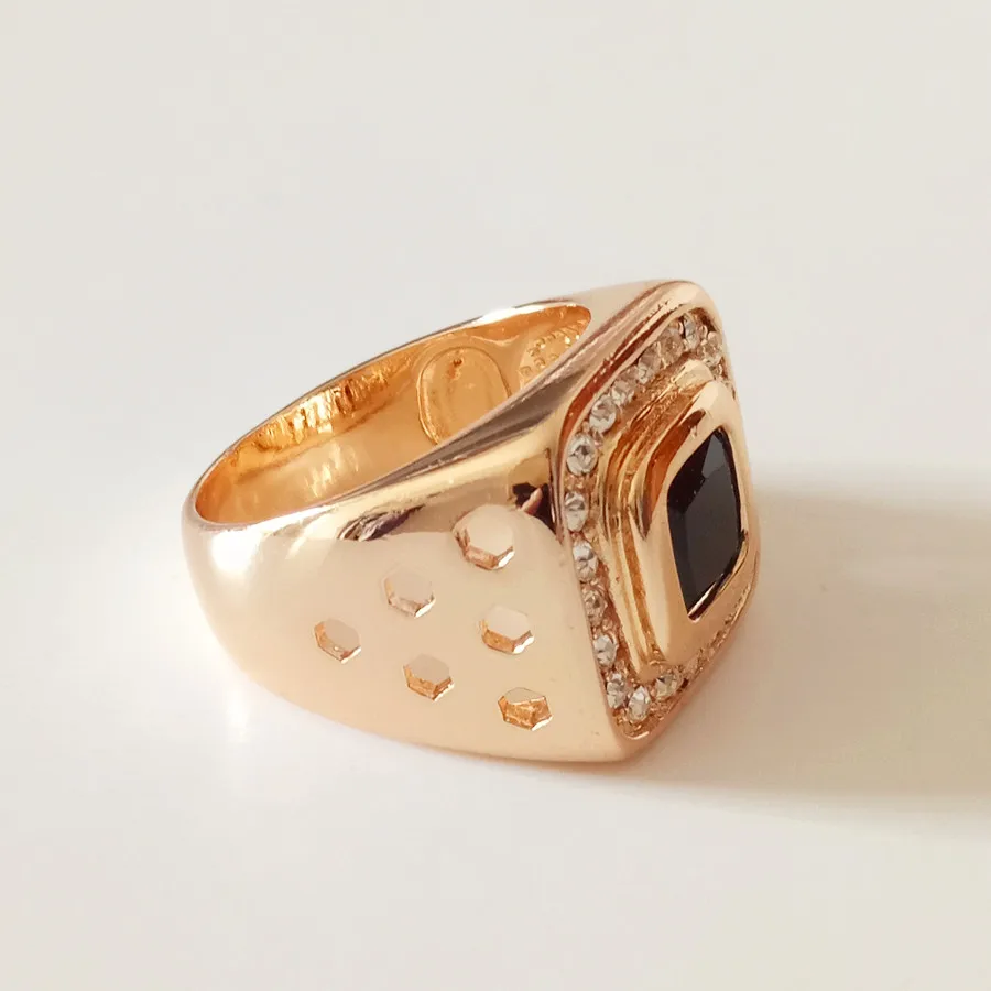 Модные мужские кольца модные ювелирные изделия 585 цвета розового золота круглые