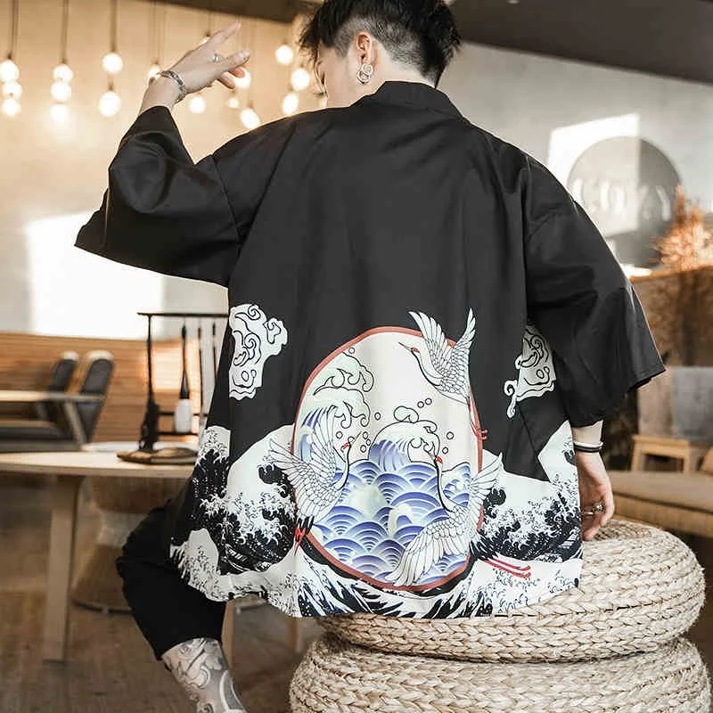 Кимоно Kimonos Haori 2019 японское кимоно кардиган мужской костюм самурая азиатское