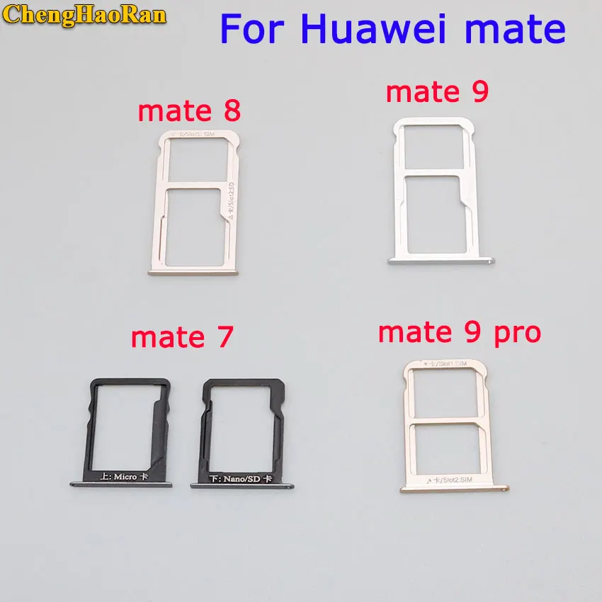 ChengHaoRan Новинка для Huawei mate 7 8 9 pro Micro Sim держатель Слот лоток сменные