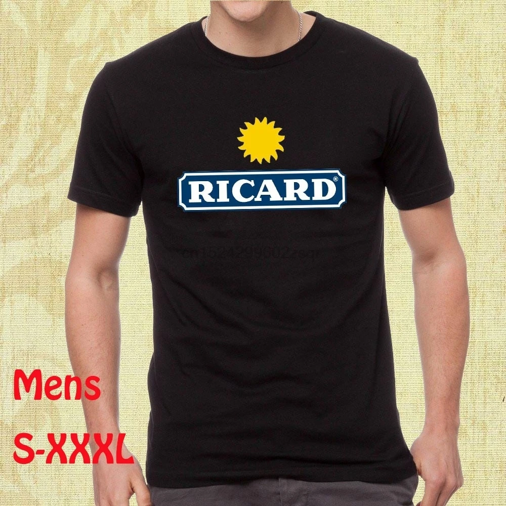 Модная Мужская хлопковая футболка с принтом Ricard летняя забавная графическим