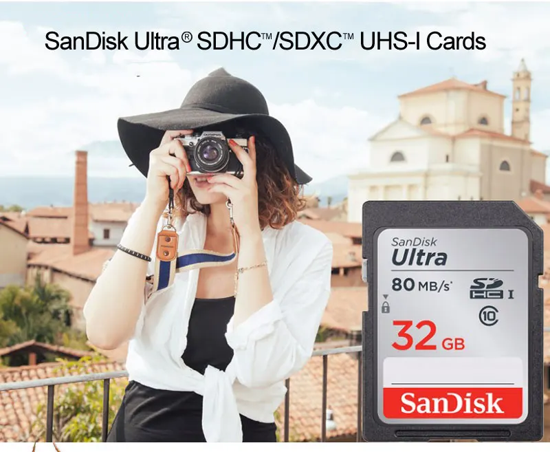 SanDisk безопасная цифровая карта памяти 256 ГБ 128 Гб 64 Гб SDXC 32 Гб 16 Гб Камера SD карта памяти для цифровой зеркальной камеры видеокамеры