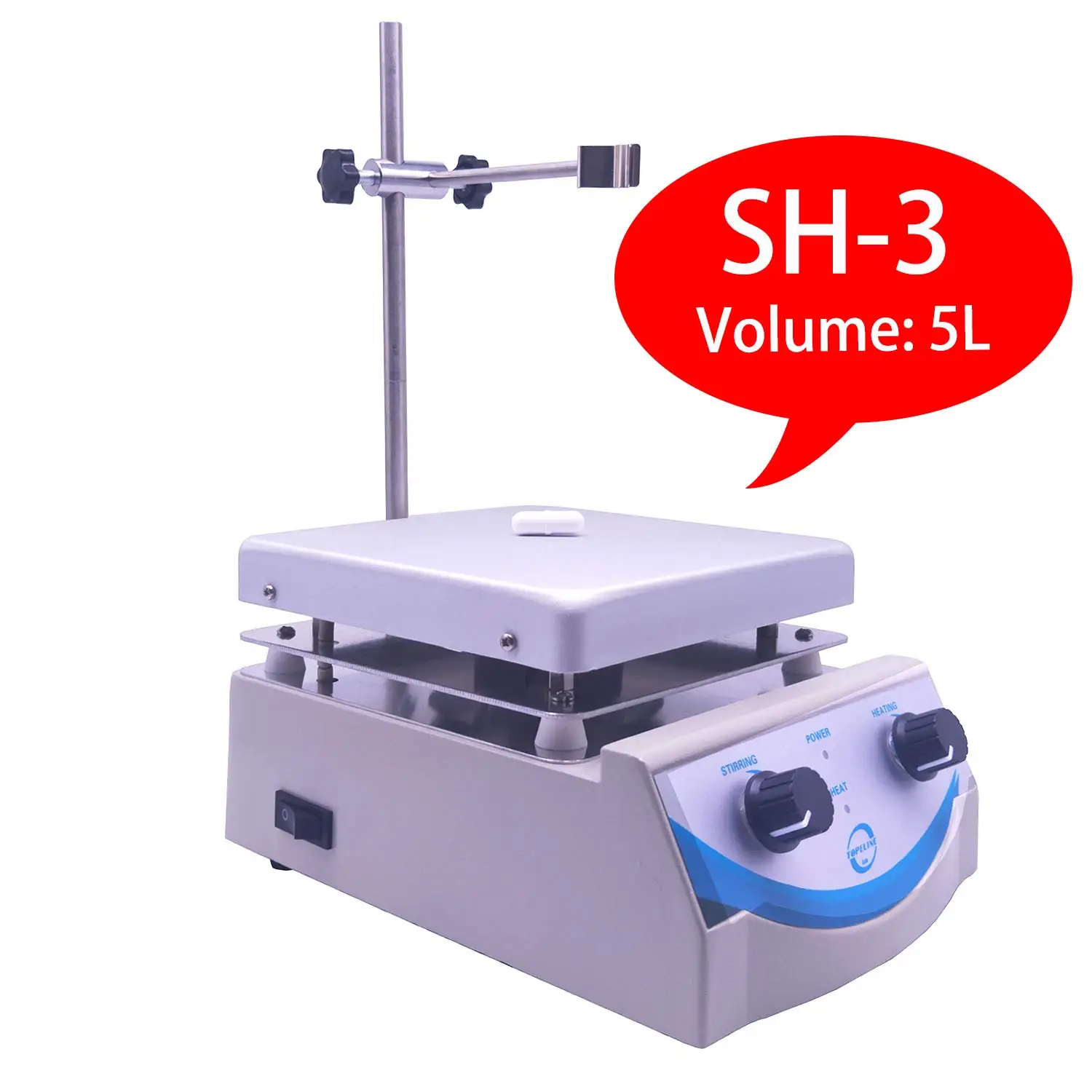 SH-3 Laboratory Hot Plate Magnetic Stirrer 5000ml Volume with Dual Control and 1 Inch Stir Bar 110V / 220V New Style | Канцтовары для