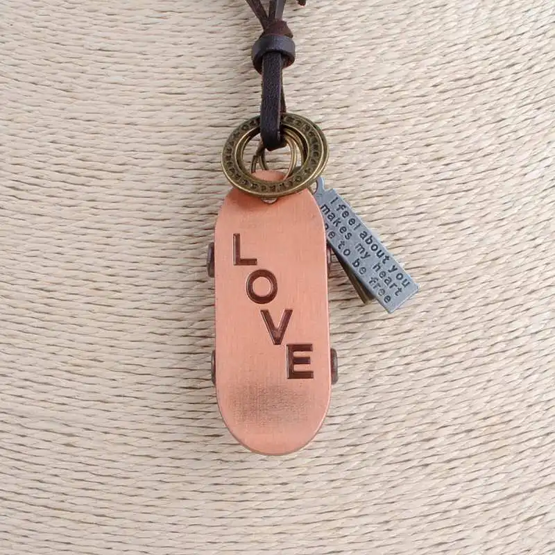 Новинка винтажное кожаное ожерелье в стиле панк рок ручной работы длинная