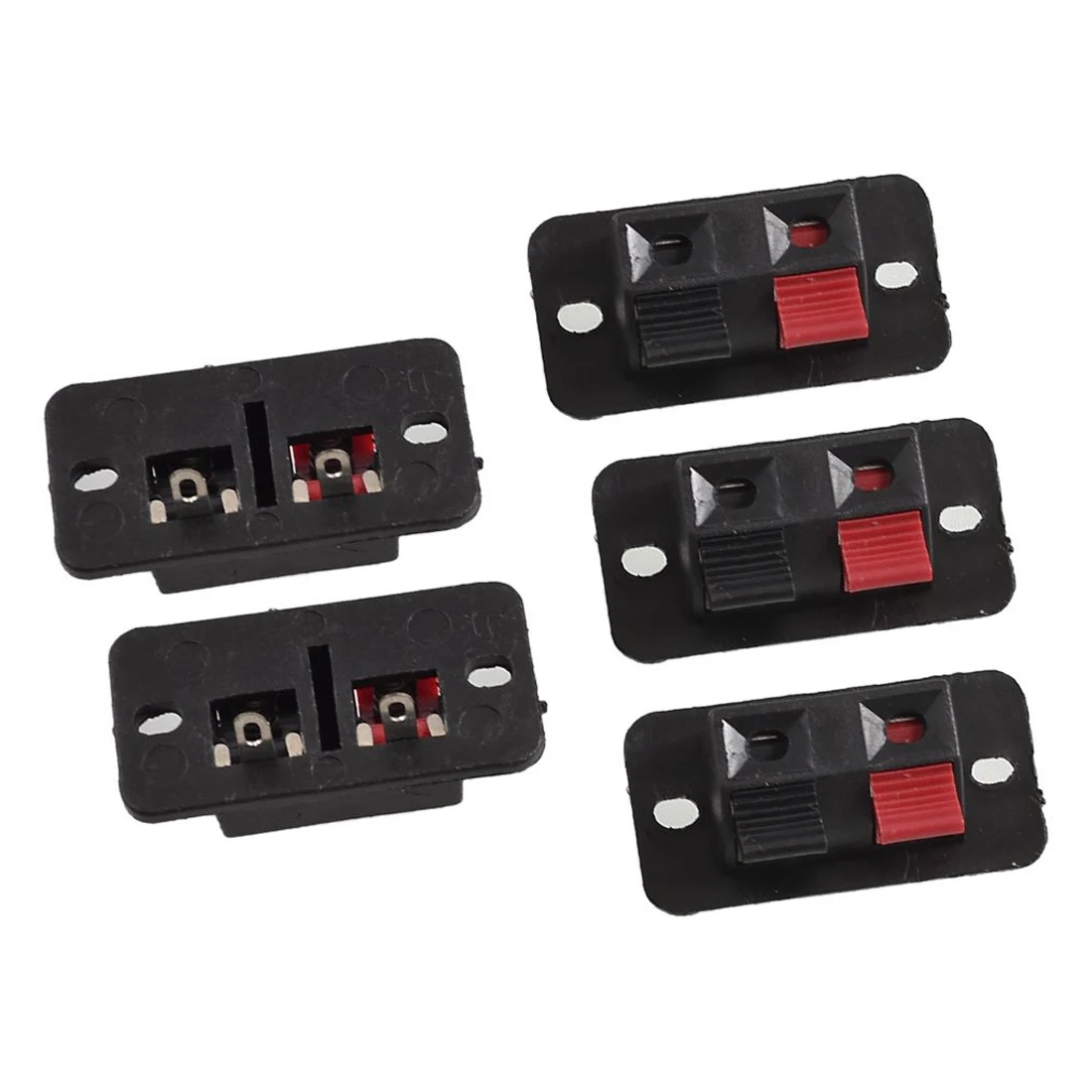 SHGO хит продаж 5 шт. красный черный однорядный 2 положения толчок в разъеме клемма