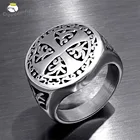 Мужское Винтажное кольцо из титановой стали 316L в стиле панк-рок, христианское религиозное крестиковое кольцо, подарок для отца, Размер 7, 8, 9, 10, 11, 12, 13, 14