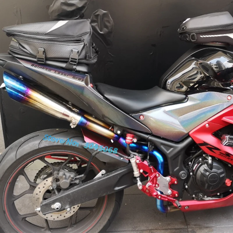 R3 полный цикл Системы выхлопа скольжения на Yamaha R25 YZF-R3 изменение переднее соединение Соединительная труба из углеродного волокна глушитель выхлопных газов